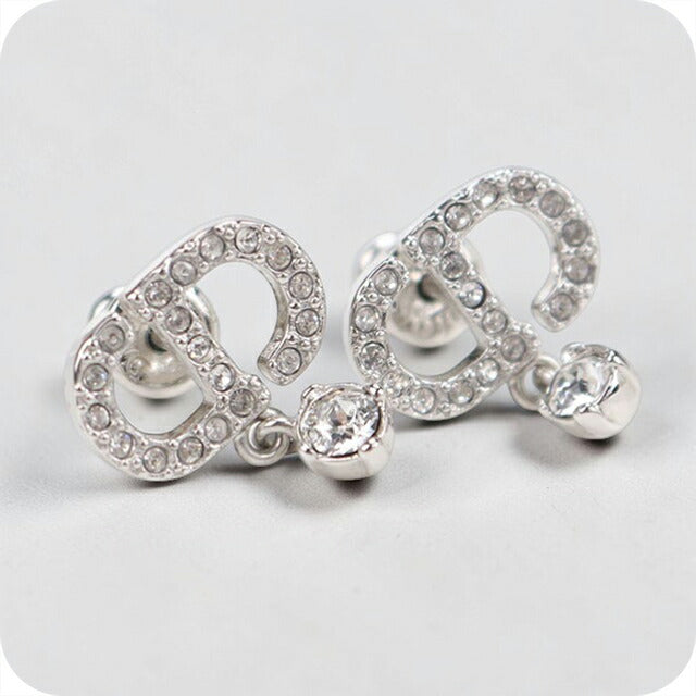 中古 ディオール ピアス レディース ブランド Dior プチCD シルバー アクセサリー USDCD107762011