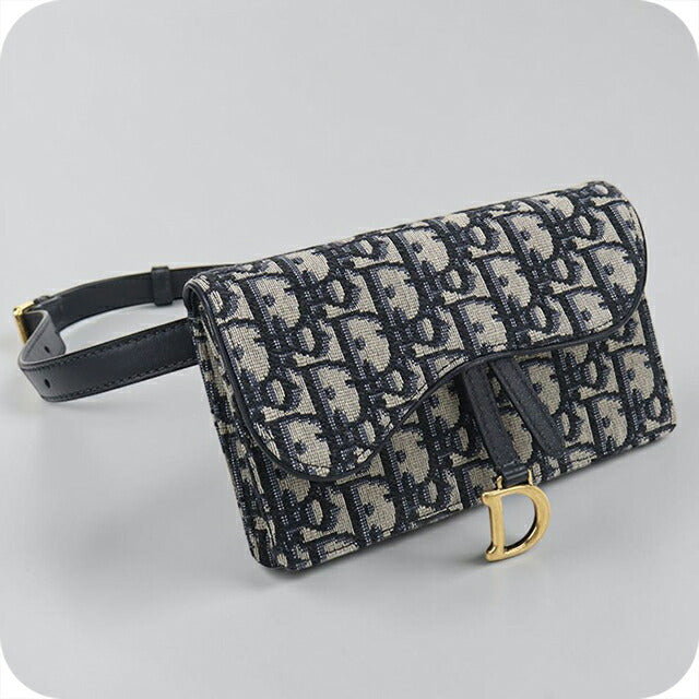 Used Dior body bag ladies brand Dior saddle belt pouch S5619CTZQ M928 navy USDCD108113011
