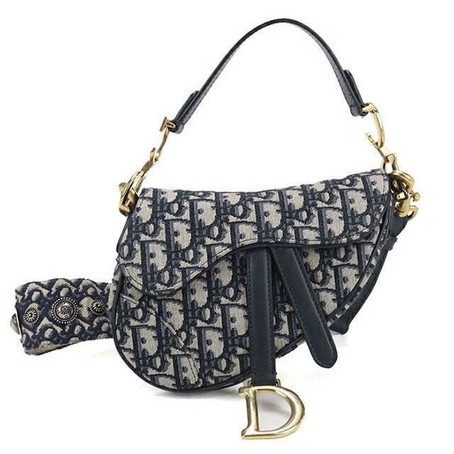 Used Dior shoulder bag ladies brand Dior saddle mini navy USDCD110231011