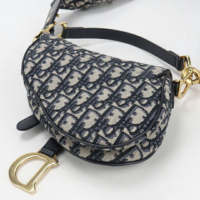 Used Dior shoulder bag ladies brand Dior saddle mini navy USDCD110231011