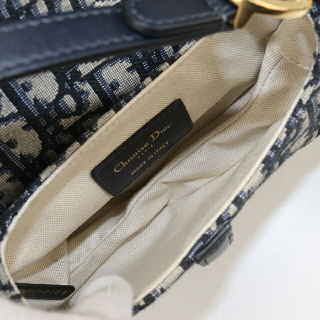 Used Dior shoulder bag ladies brand Dior saddle mini navy USDCD110231011