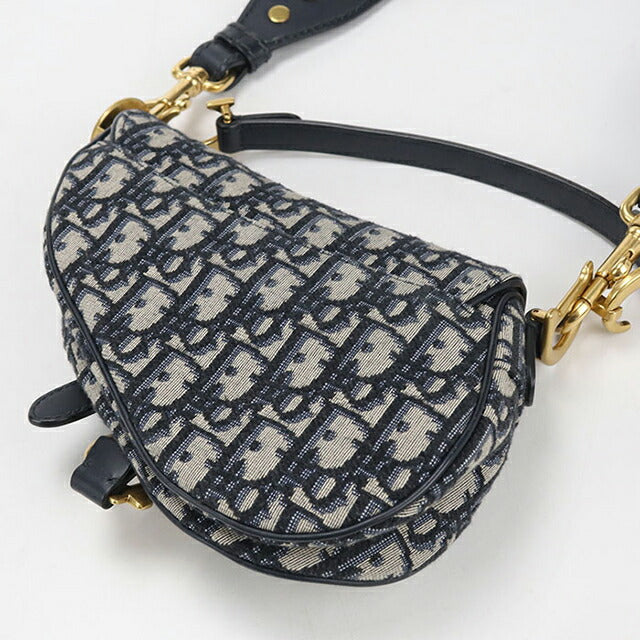 二手 Dior 单肩包 女士品牌 Dior 马鞍迷你 海军蓝 USDCD110232011