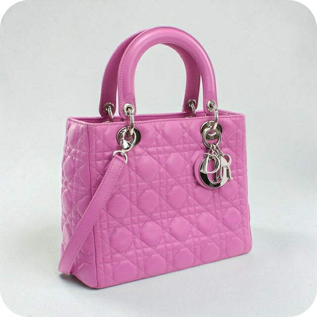 Used Dior Handbag Ladies Brand Dior Lady Dior 2WAY Bag Medium Purple USDCD111002011