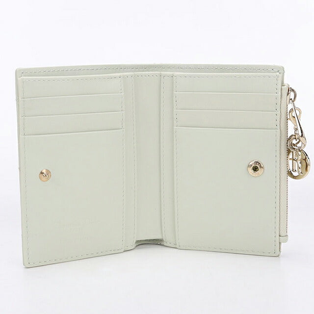中古 ディオール 二つ折り財布 二折財布 レディース ブランド Dior レディディオール Dahlia レザー グリーン USDCD113985011