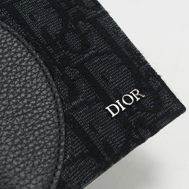 中古 ディオール 長財布二折 メンズ ブランド Dior サドル 2つ折りロングウォレット 2ADBC330YKS_H03E ブラック USDCD114172011
