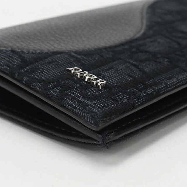 中古 ディオール 長財布二折 メンズ ブランド Dior サドル 2つ折りロングウォレット 2ADBC330YKS_H03E ブラック USDCD114172011