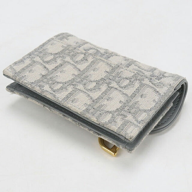 中古 ディオール 名刺入れ レディース ブランド Dior サドル ブルーム カードホルダー S5611CTZQ_M932 グレー USDCD114584011