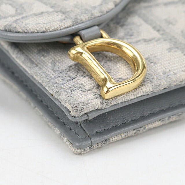 中古 ディオール 名刺入れ レディース ブランド Dior サドル ブルーム カードホルダー S5611CTZQ_M932 グレー USDCD114584011