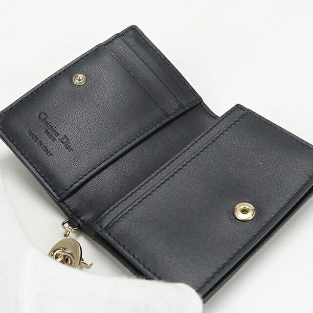 中古 ディオール 名刺入れ レディース ブランド Dior レディディオール ブルーム カードホルダー S0011ONMJ_M900 ブラック USDCD114608011