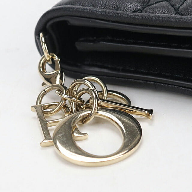 中古 ディオール 名刺入れ レディース ブランド Dior レディディオール ブルーム カードホルダー S0011ONMJ_M900 ブラック USDCD114608011