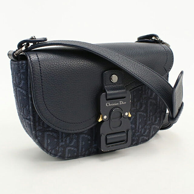 中古 ディオール 斜め掛け ショルダーバッグ メンズ ブランド Dior サドル 2ADCA435DJD ネイビー USDCD115208011