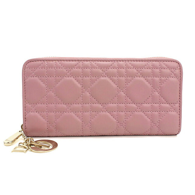 中古 ディオール 長財布ラウンドファスナー レディース ブランド Dior レディディオール ヴォワヤジュール S0007ONMJ ピンク USDCD116827011