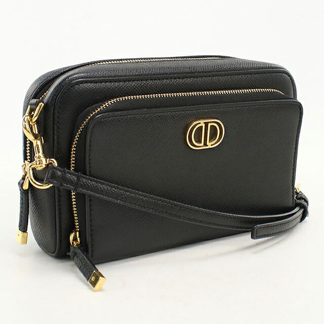 二手 Dior 斜挎单肩包女装品牌 Dior Dior Caro 双袋皮革 S7431UBAE 黑色 USDCD117622011