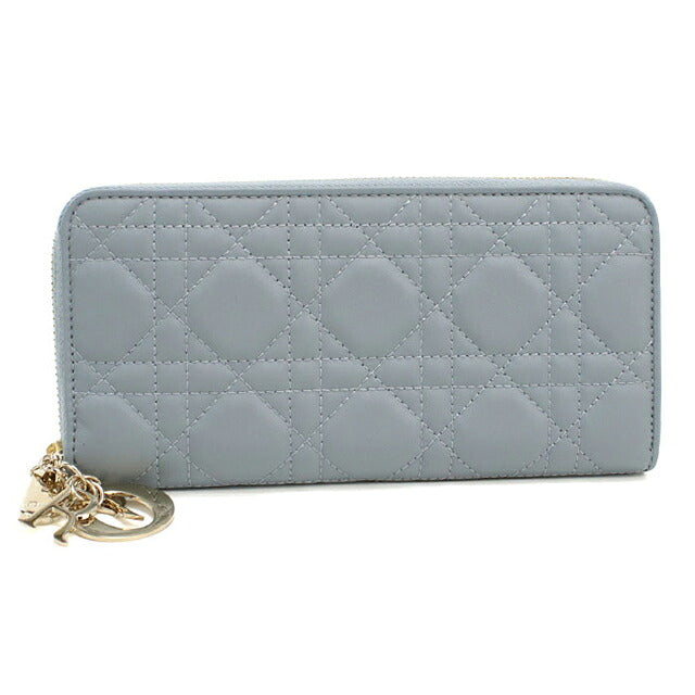 Used Dior long wallet round zipper ladies brand Dior Voyageur S0007ONMJ blue USDCD118276011