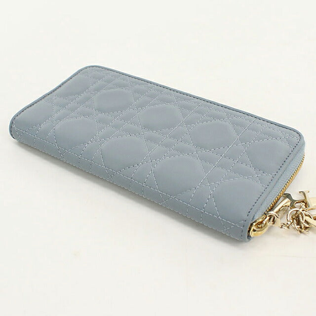 Used Dior long wallet round zipper ladies brand Dior Voyageur S0007ONMJ blue USDCD118276011