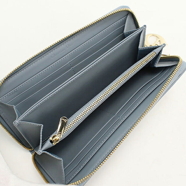 Used Dior long wallet round zipper ladies brand Dior Voyageur S0007ONMJ blue USDCD118276011