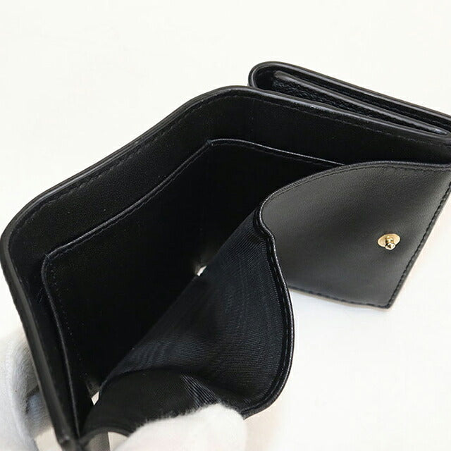 中古 ディオール 三つ折り財布 三折財布 コンパクト レディース ブランド Dior 30モンテーニュ ブラック USDCD118434011