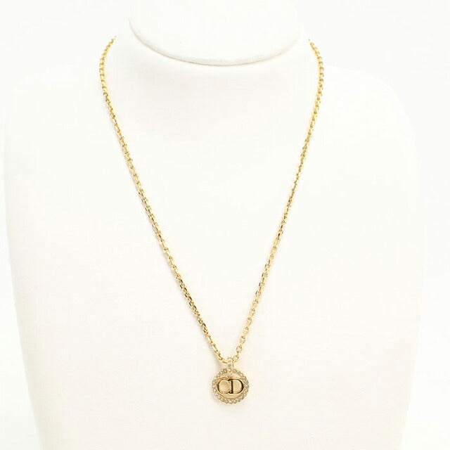 中古 ディオール ネックレス レディース ブランド Dior ラインストーン ゴールド アクセサリー USDCD118557011