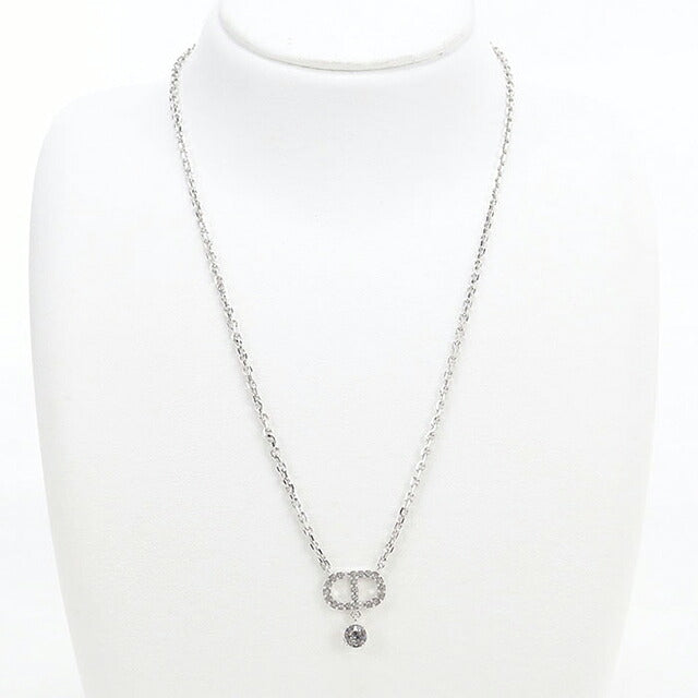 中古 ディオール ネックレス レディース ブランド Dior プチCD N2890WOMCY シルバー アクセサリー USDCD119348011