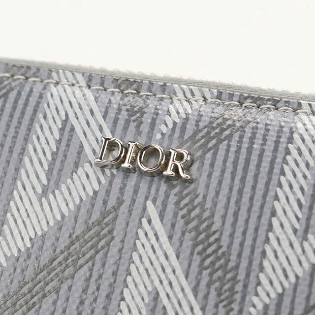 中古 ディオール 長財布ラウンドファスナー メンズ ブランド Dior CDダイヤモンド 2ESBC252DCO グレー USDCD119458011