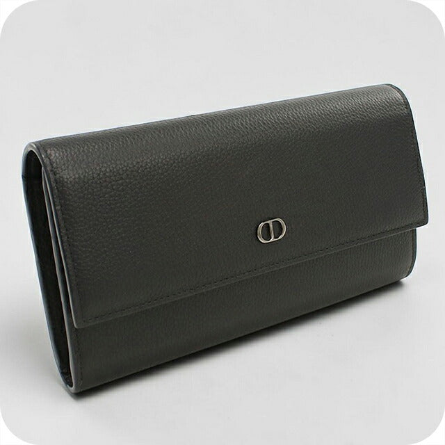 中古 ディオール 長財布二折 メンズ ブランド Dior CD Icon ロング フラップウォレット 2ICBC348IDC ブラック USDCD119547011