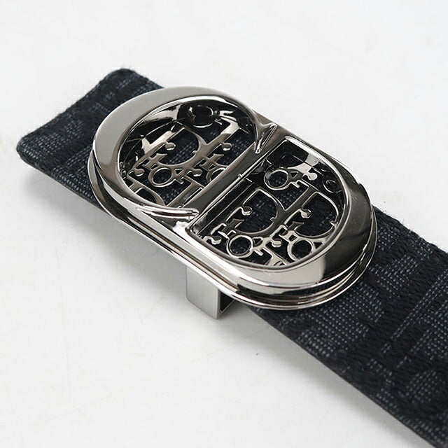 中古 ディオール ベルト メンズ ブランド Dior ディオール オブリーク リバーシブル ブラック USDCD121423011