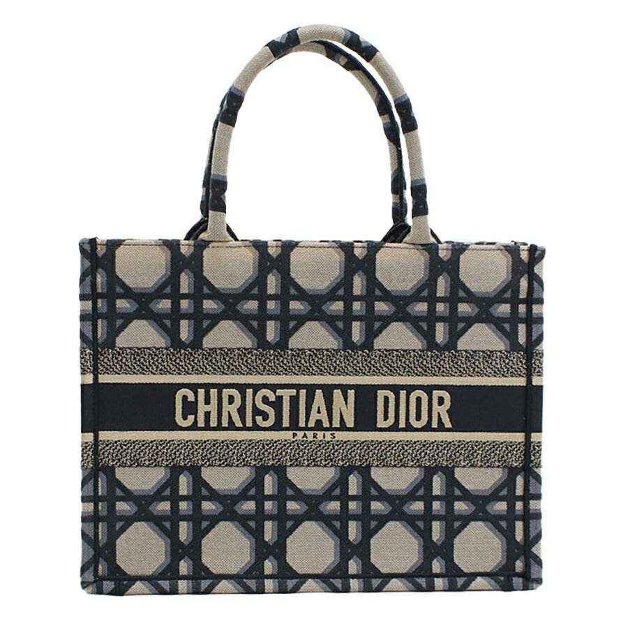 中古 ディオール トートバッグ レディース ブランド Dior ブックトート バッグ ミディアム ネイビー バッグ USDCD91232011