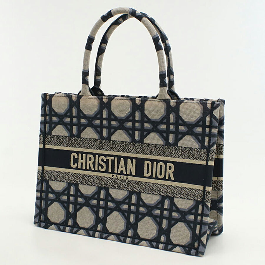 中古 ディオール トートバッグ レディース ブランド Dior ブックトート バッグ ミディアム ネイビー バッグ USDCD91232011
