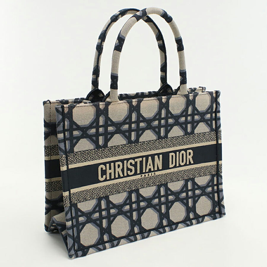 中古 ディオール トートバッグ レディース ブランド Dior ブックトート バッグ ミディアム ネイビー バッグ USDCD91232011