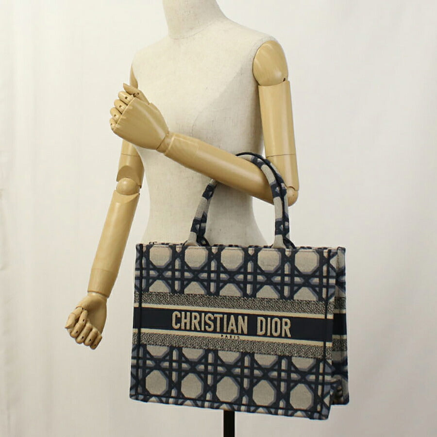 中古 ディオール トートバッグ レディース ブランド Dior ブックトート バッグ ミディアム ネイビー バッグ USDCD91232011