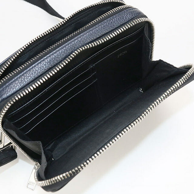 中古 ディオール 斜め掛け ショルダーバッグ メンズ ブランド Dior ステューシー コラボ レザー ネイビー バッグ USDCD93448011