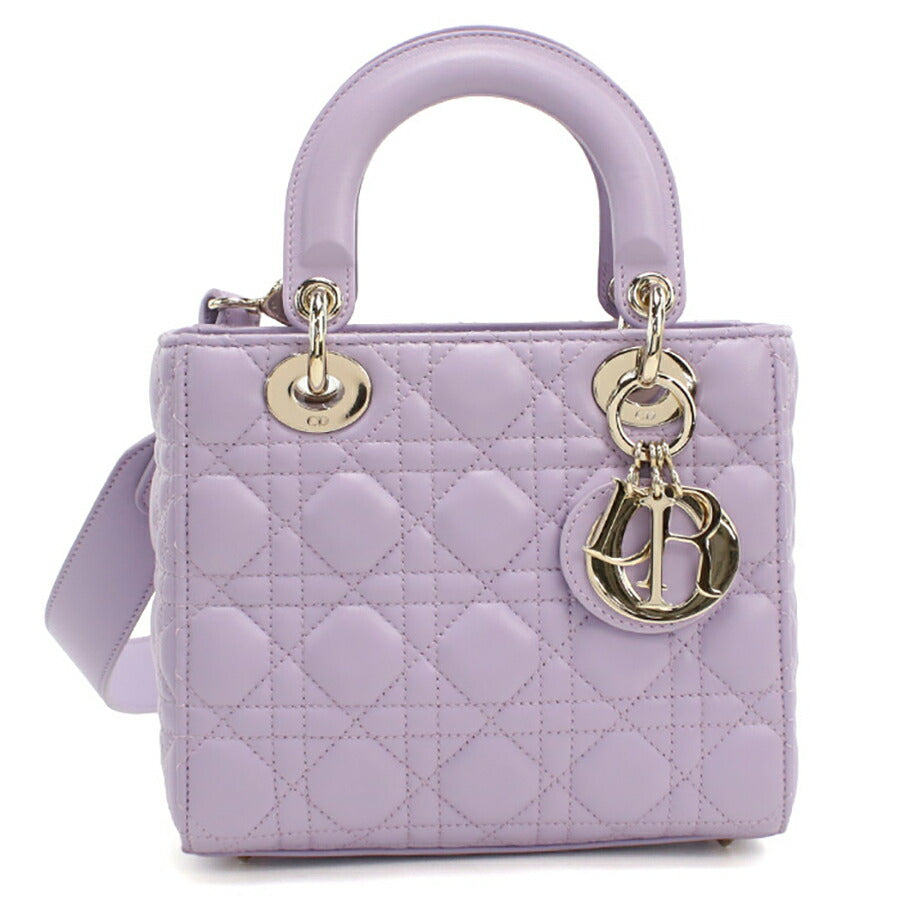 中古 ディオール トートバッグ レディース ブランド Dior レディディオール スモール 2WAY パープル バッグ USDCD93821011
