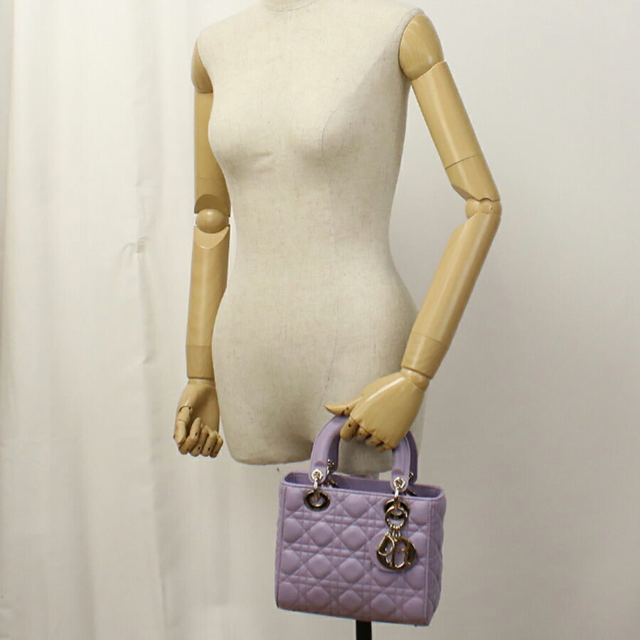 中古 ディオール トートバッグ レディース ブランド Dior レディディオール スモール 2WAY パープル バッグ USDCD93821011