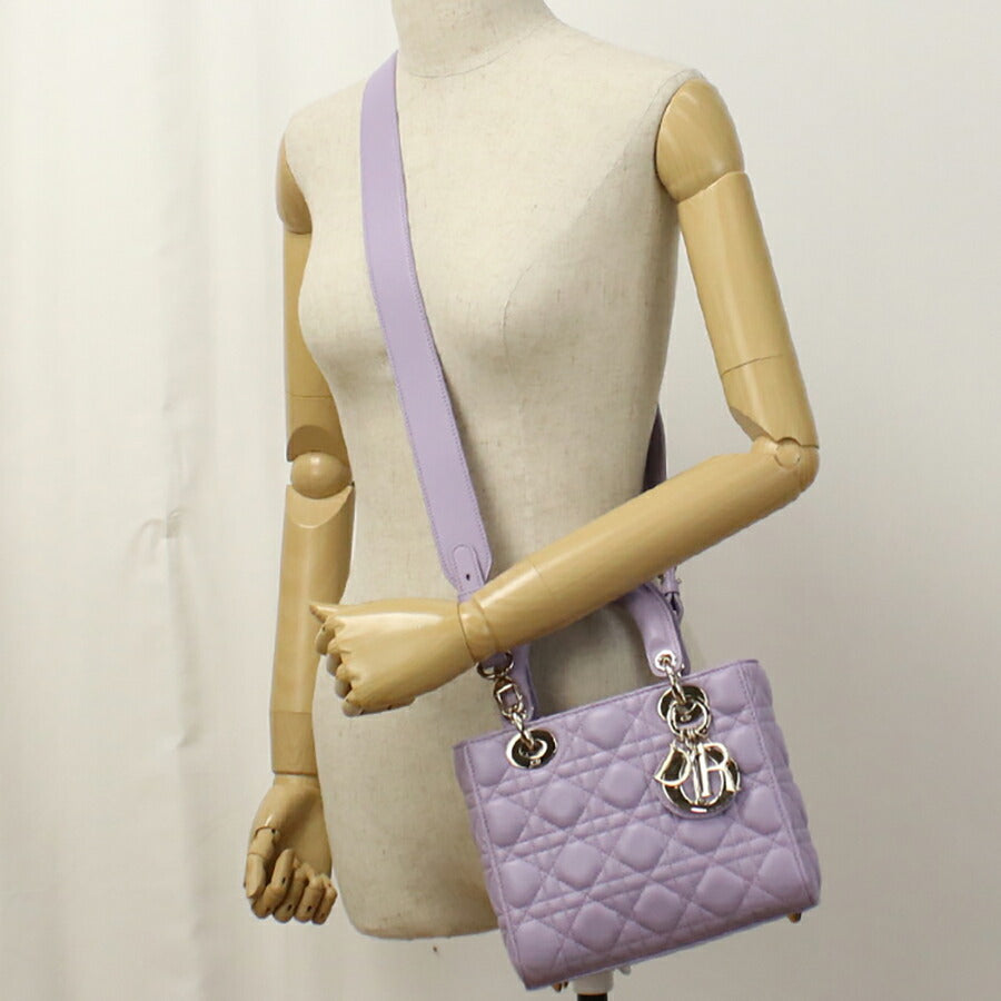中古 ディオール トートバッグ レディース ブランド Dior レディディオール スモール 2WAY パープル バッグ USDCD93821011
