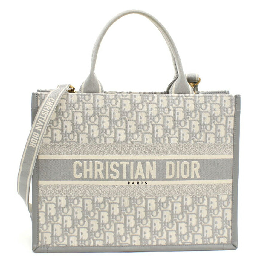 中古 ディオール トートバッグ レディース ブランド Dior ブックトート バッグ ミディアム グレー バッグ USDCD96174011