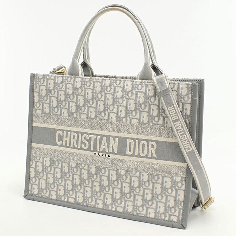 中古 ディオール トートバッグ レディース ブランド Dior ブックトート バッグ ミディアム グレー バッグ USDCD96174011