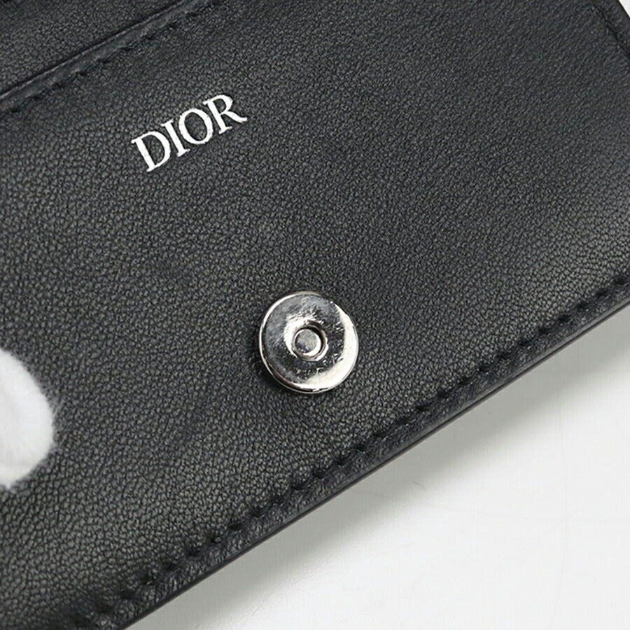 中古 ディオール カードケース メンズ ブランド Dior ビジネスカードホルダー ブラック 財布 USDCD96368011