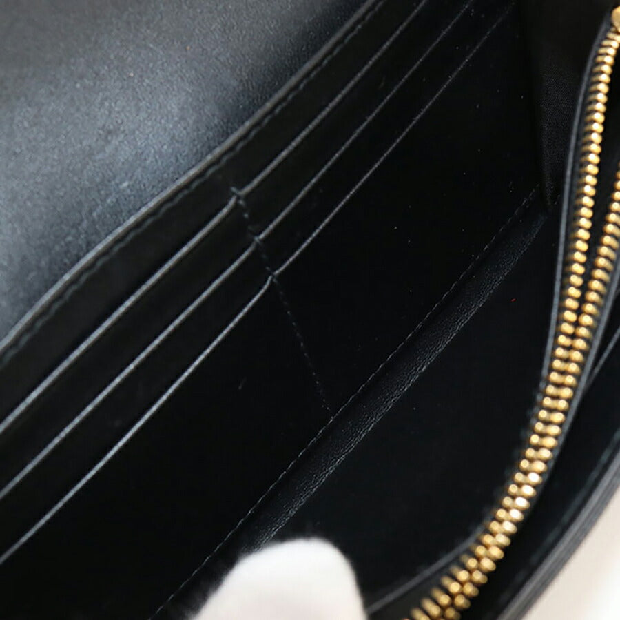 中古 ディオール 長財布ニ折小銭入付き レディース ブランド Dior ディオール カロ Orchid ロングウォレット S5039 UWHC M900 ブラック USDCD96688011
