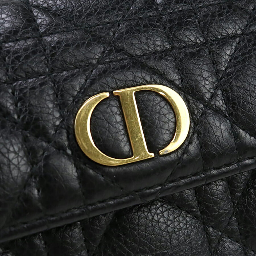 中古 ディオール 長財布ニ折小銭入付き レディース ブランド Dior ディオール カロ Orchid ロングウォレット S5039 UWHC M900 ブラック USDCD96688011