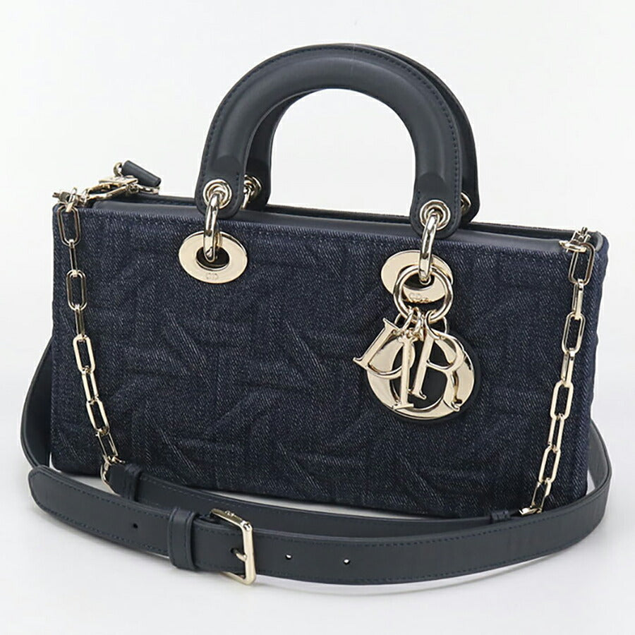 中古 ディオール ハンドバッグ レディース ブランド Dior レディ D-ジョイ ミディアム 2WAY M0540 ネイビー バッグ USDCD96715011