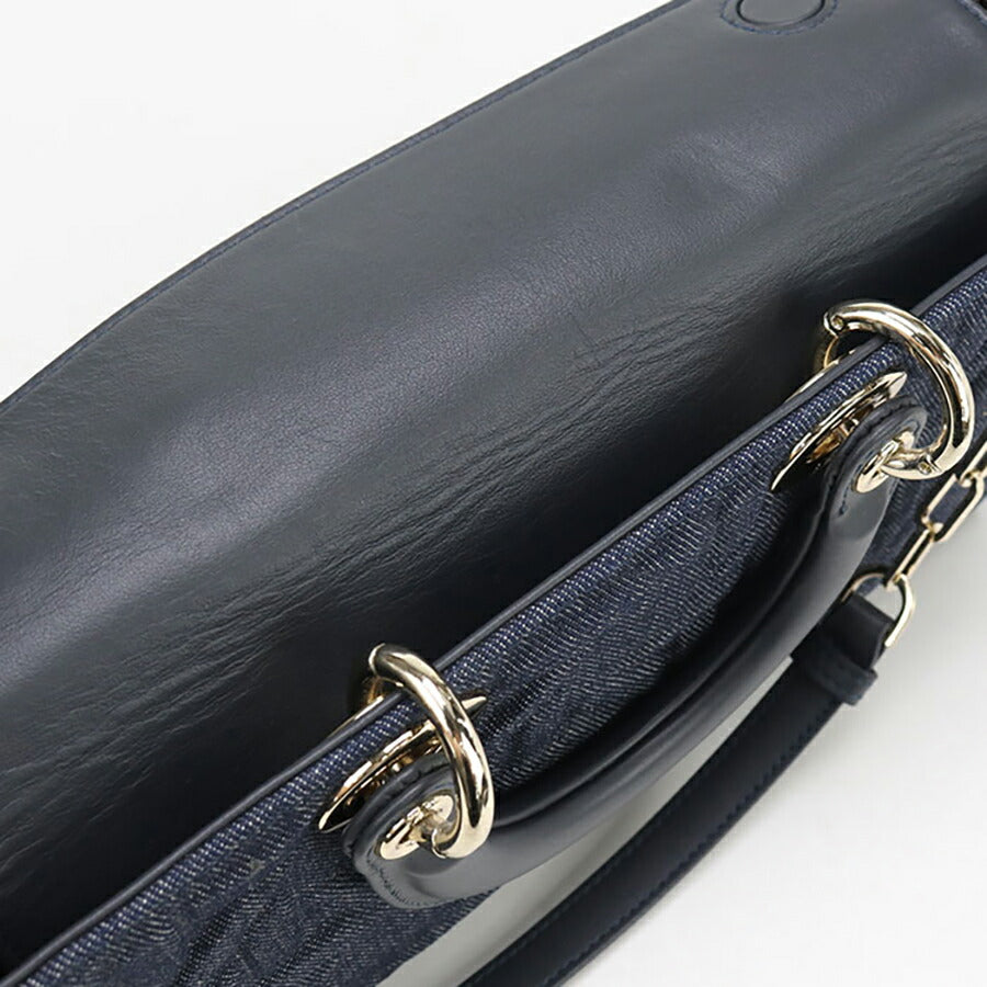 中古 ディオール ハンドバッグ レディース ブランド Dior レディ D-ジョイ ミディアム 2WAY M0540 ネイビー バッグ USDCD96715011