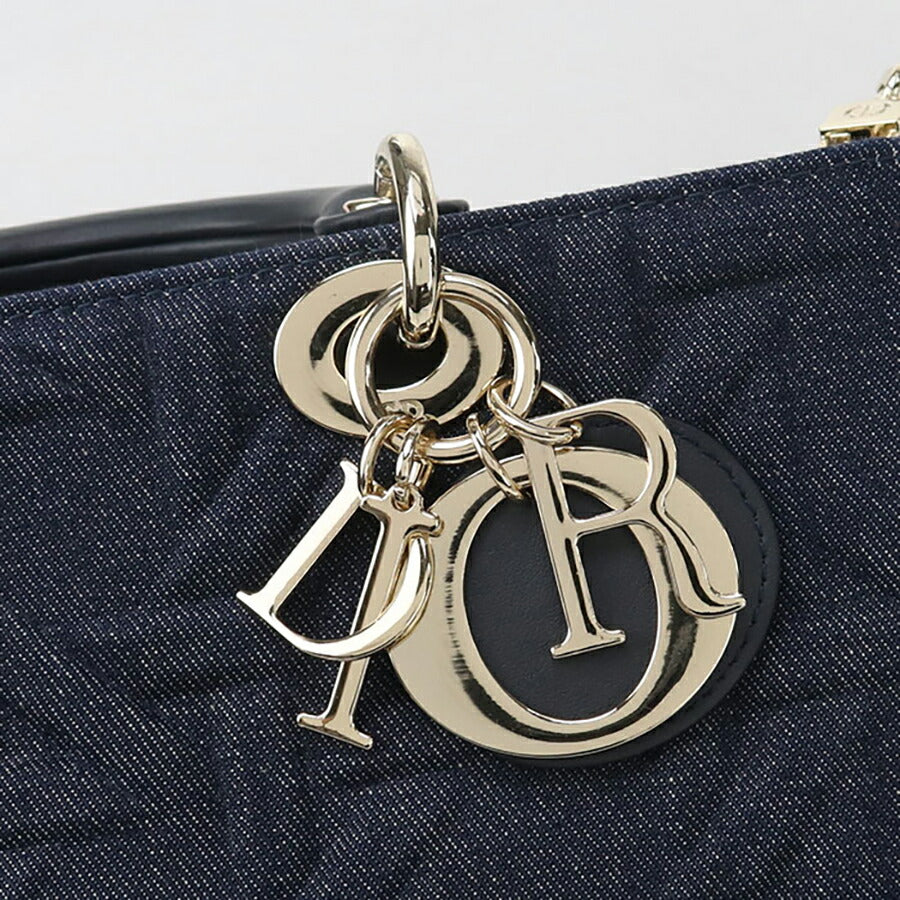 中古 ディオール ハンドバッグ レディース ブランド Dior レディ D-ジョイ ミディアム 2WAY M0540 ネイビー バッグ USDCD96715011