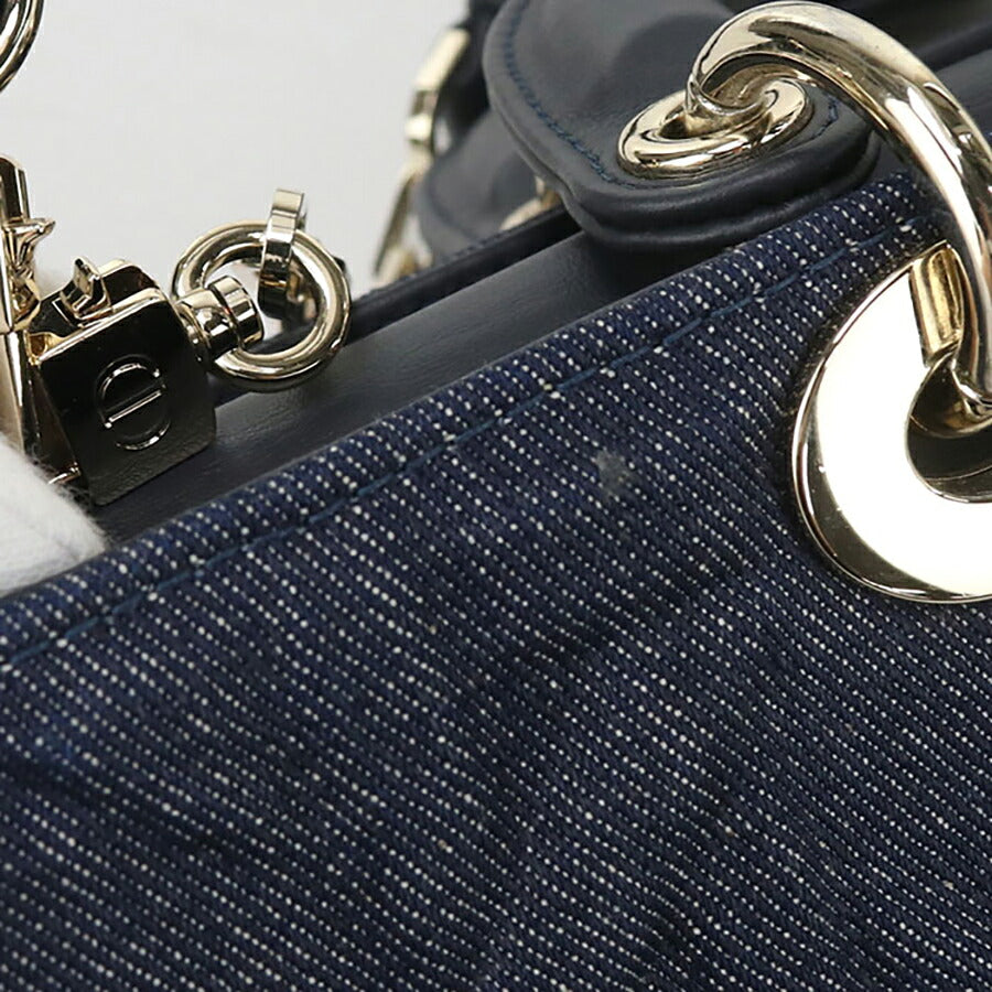 中古 ディオール ハンドバッグ レディース ブランド Dior レディ D-ジョイ ミディアム 2WAY M0540 ネイビー バッグ USDCD96715011