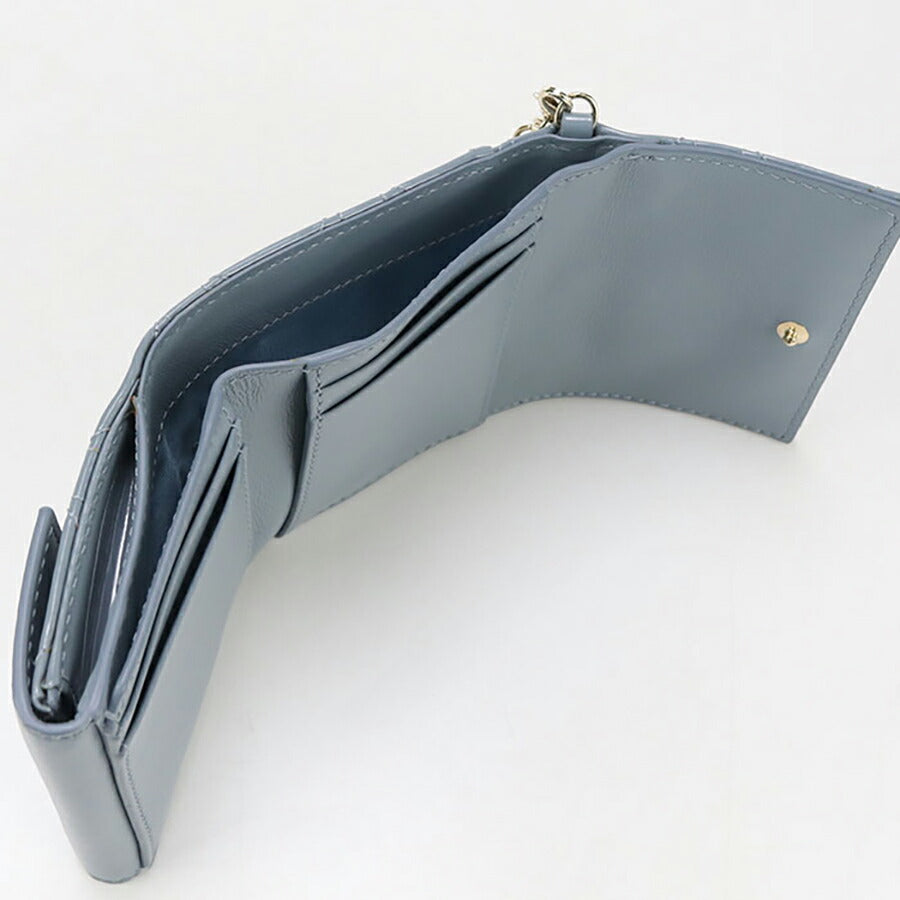 中古 ディオール 三折財布 レディース ブランド Dior レディディオール Lotus ウォレット S0181 OVRB ブルー 財布 USDCD96748011