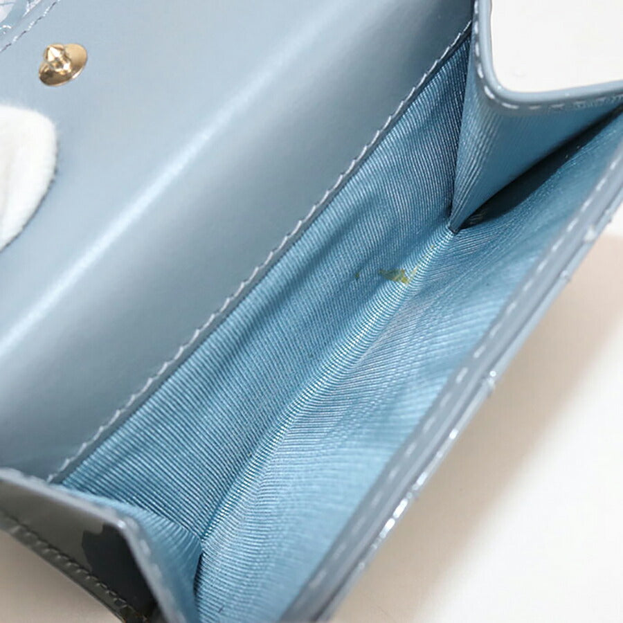 中古 ディオール 三折財布 レディース ブランド Dior レディディオール Lotus ウォレット S0181 OVRB ブルー 財布 USDCD96748011