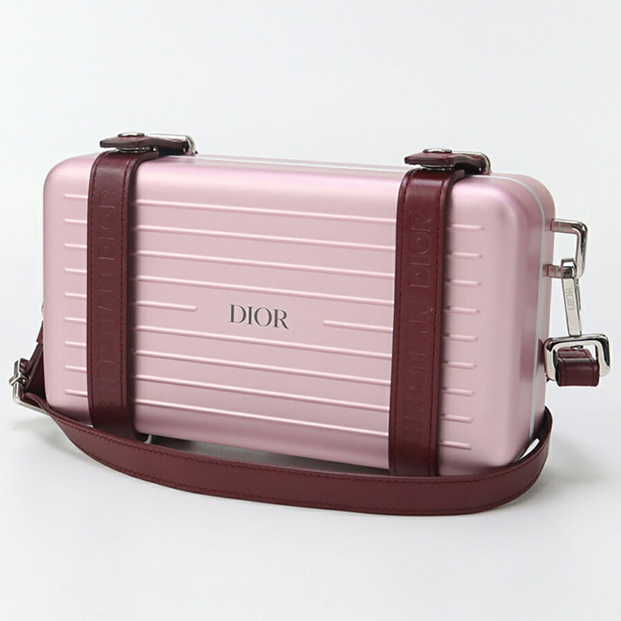 中古 ディオール 斜め掛け ショルダーバッグ ユニセックス ブランド Dior リモワ パーソナル クロスボディバッグ ピンク バッグ USDCD96808011