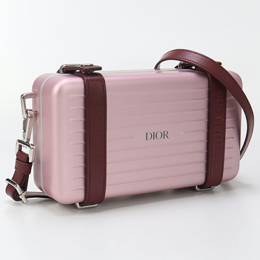中古 ディオール 斜め掛け ショルダーバッグ ユニセックス ブランド Dior リモワ パーソナル クロスボディバッグ ピンク バッグ USDCD96808011