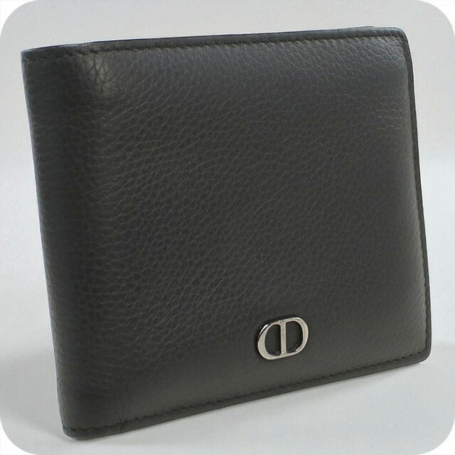 極美品 ディオール 二つ折り財布 HOMME オム CDアイコン ブラック 極美✨ディオール 二つ折り財布 HOMME オム CDアイコン ブラック