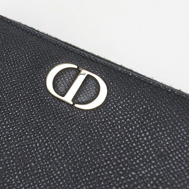 中古 ディオール 長財布ラウンドファスナー レディース ブランド Dior 30 モンテーニュ ロングジップウォレット レザー ブラック 財布 USDCD97711011