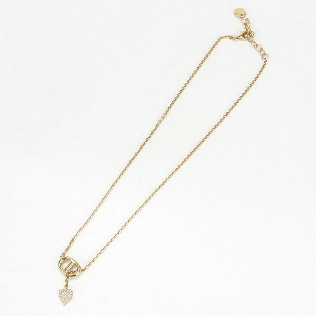中古 ディオール ネックレス レディース ブランド Dior CDネイビーネックレス ゴールド アクセサリー USDCD97832011